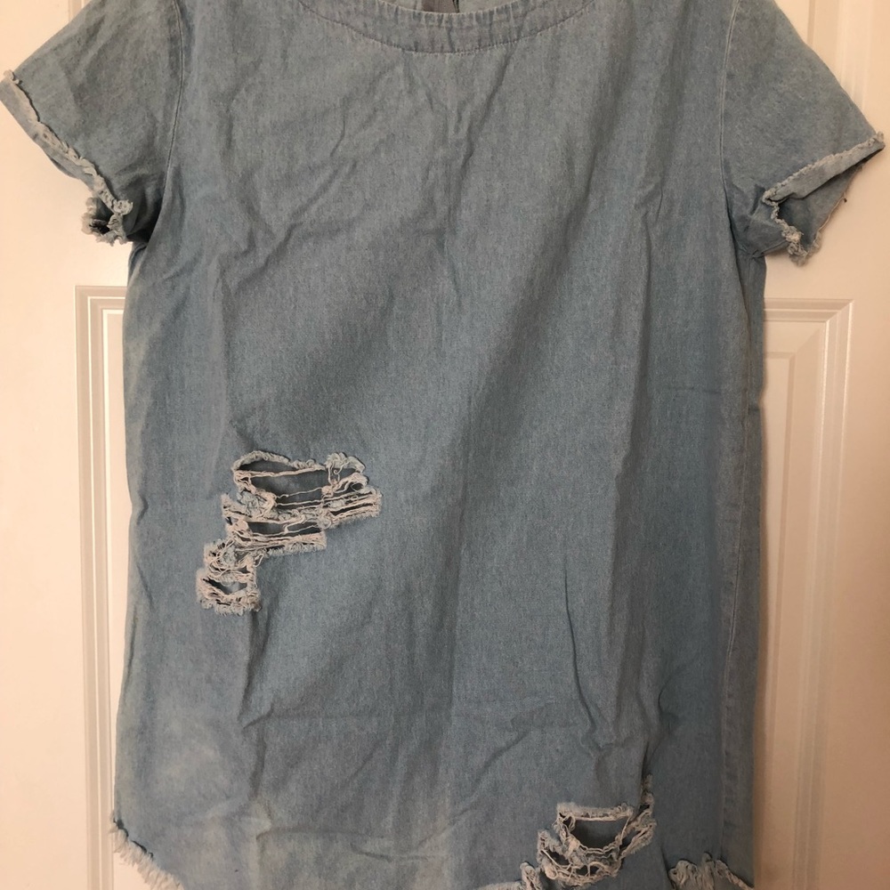 Denim Cut-Out Dress 